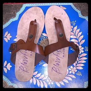 Blowfish leather flip flops